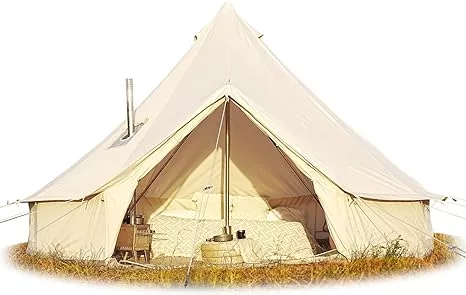 Canvas-Bell-Tent-Luxury-Yurt-Tent-for-Family-Glamping