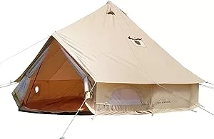 DANCHEL-OUTDOOR-B5-PRO-Canvas-Bell-Tent-with-2-Stove-Jacks