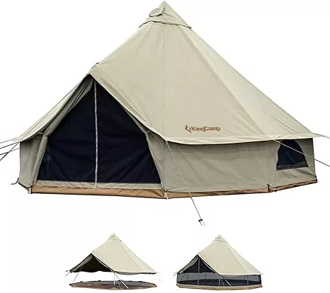 KingCamp-Canvas-Bell-Tent-for-Camping-4-Seasons-13.2ft-16.4ft